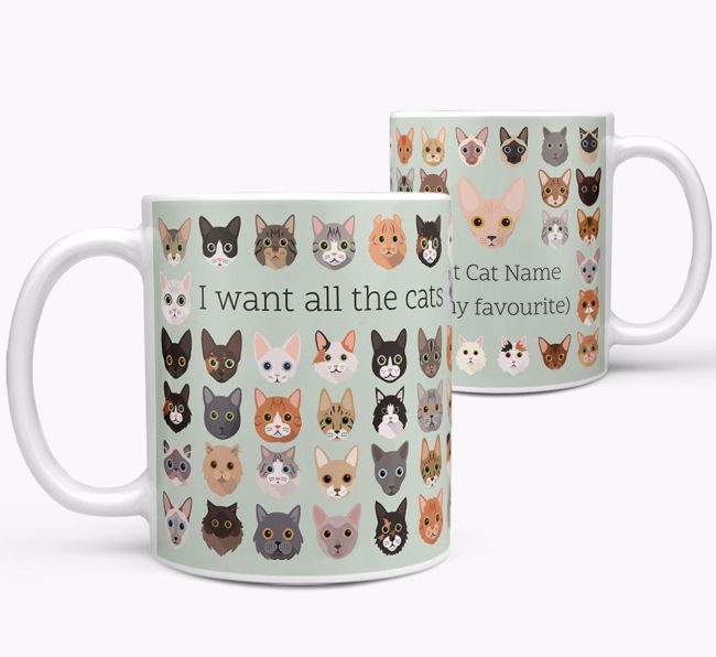 I Want All the Cats: Personalised {breedCommonName} Mug